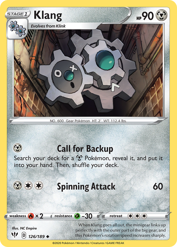 Klang - Darkness Ablaze - #126 - Pokemon TCG card