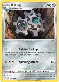 Klang - Darkness Ablaze - #126 - Pokemon TCG card