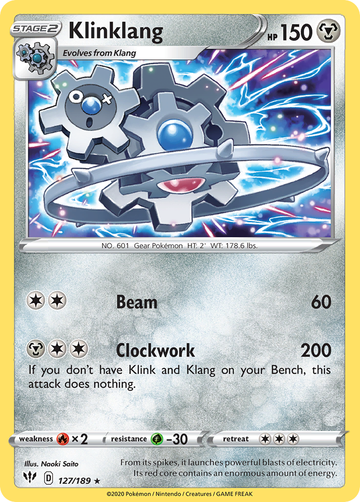 Klinklang - Darkness Ablaze - #127 - Pokemon TCG card