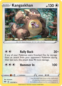 Kangaskhan #133 Kangaskhan - Darkness Ablaze - #133 - Pokemon TCG card