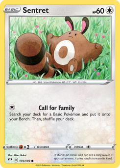 Sentret - Darkness Ablaze - #135 - Pokemon TCG card