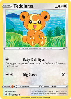Teddiursa #138 Teddiursa - Darkness Ablaze - #138 - Pokemon TCG card