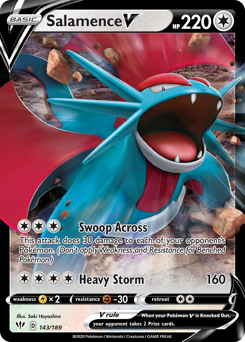 Salamence V #143 Salamence V - Darkness Ablaze - #143 - Pokemon TCG card