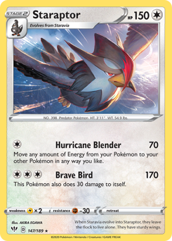 Staraptor #147 Staraptor - Darkness Ablaze - #147 - Pokemon TCG card