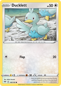 Ducklett - Darkness Ablaze - #148 - Pokemon TCG card