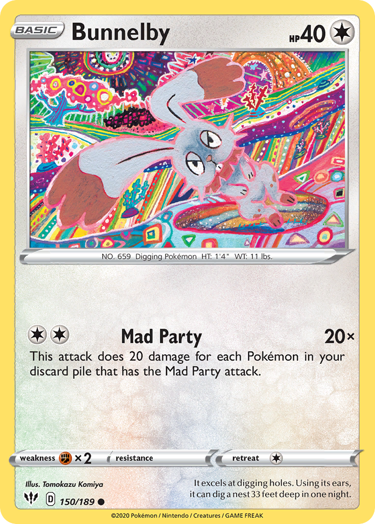 Bunnelby - Darkness Ablaze - #150 - Pokemon TCG card
