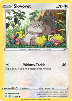 Skwovet #152 Skwovet - Darkness Ablaze - #152 - Pokemon TCG card