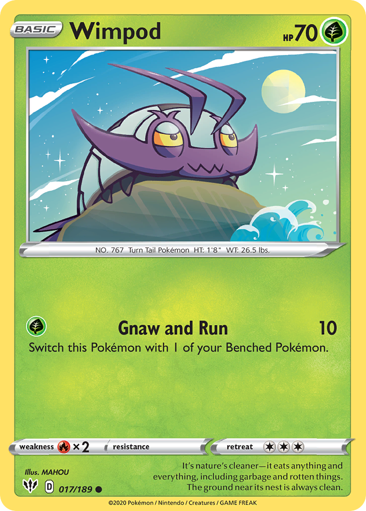 Wimpod - Darkness Ablaze - #17 - Pokemon TCG card