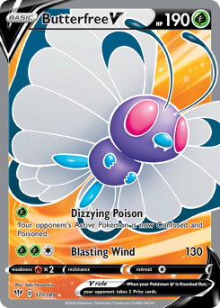 Butterfree V #177 Butterfree V - Darkness Ablaze - #177 - Pokemon TCG card
