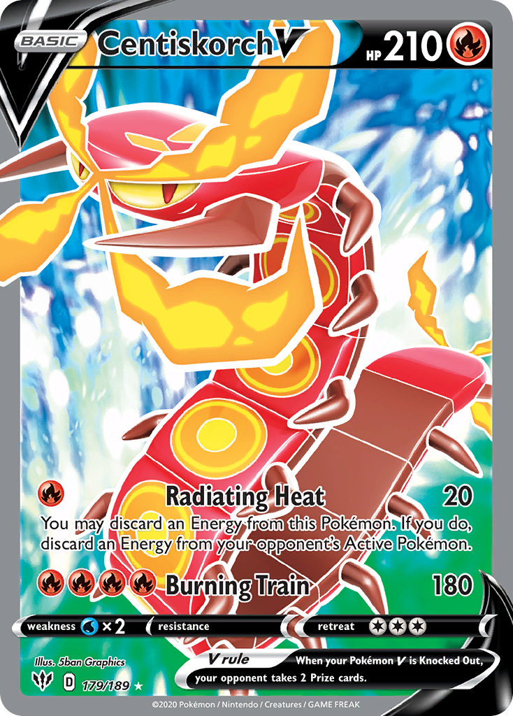 Centiskorch V - Darkness Ablaze - #179 - Pokemon TCG card