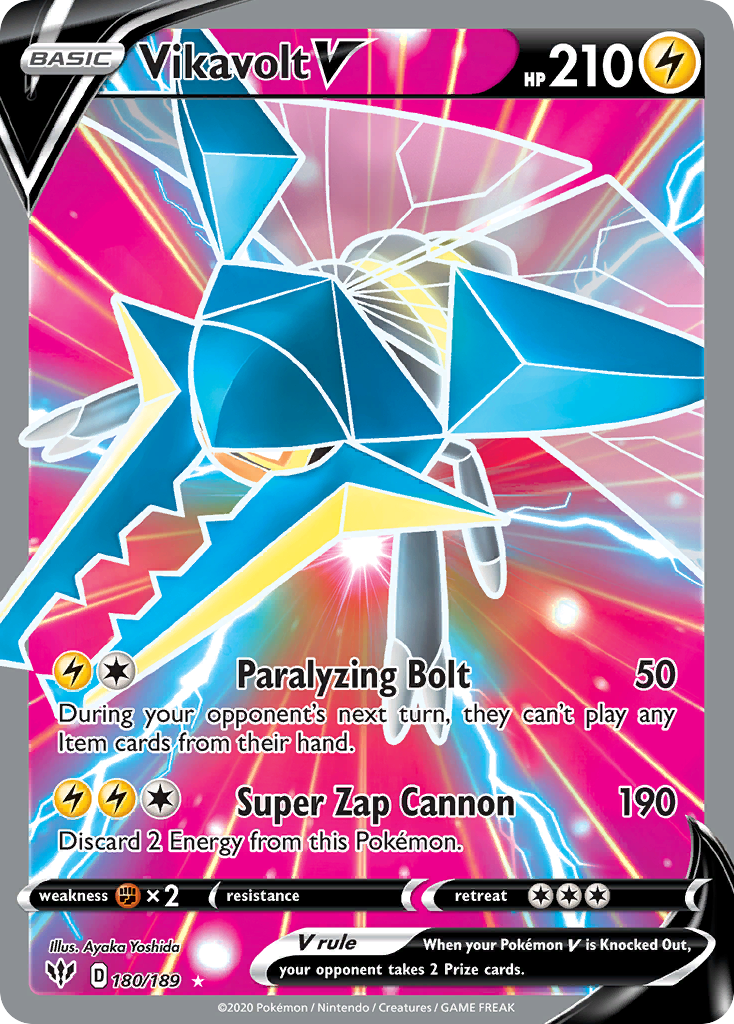 Vikavolt V - Darkness Ablaze - #180 - Pokemon TCG card