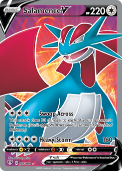 Salamence V #185 Salamence V - Darkness Ablaze - #185 - Pokemon TCG card