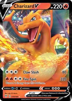 Charizard V #19 Charizard V - Darkness Ablaze - #19 - Pokemon TCG card