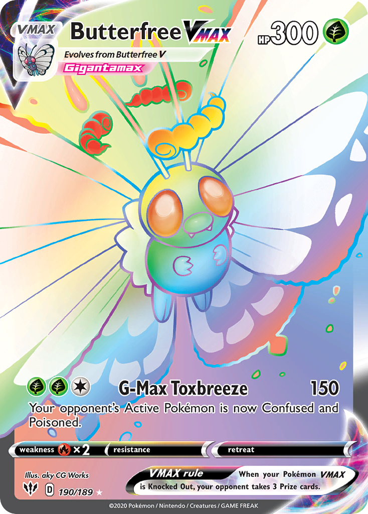 Butterfree VMAX - Darkness Ablaze - #190 - Pokemon TCG card