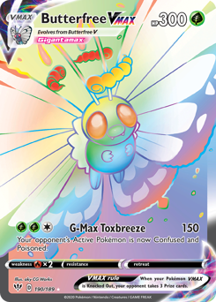 Butterfree VMAX - Darkness Ablaze - #190 - Pokemon TCG card