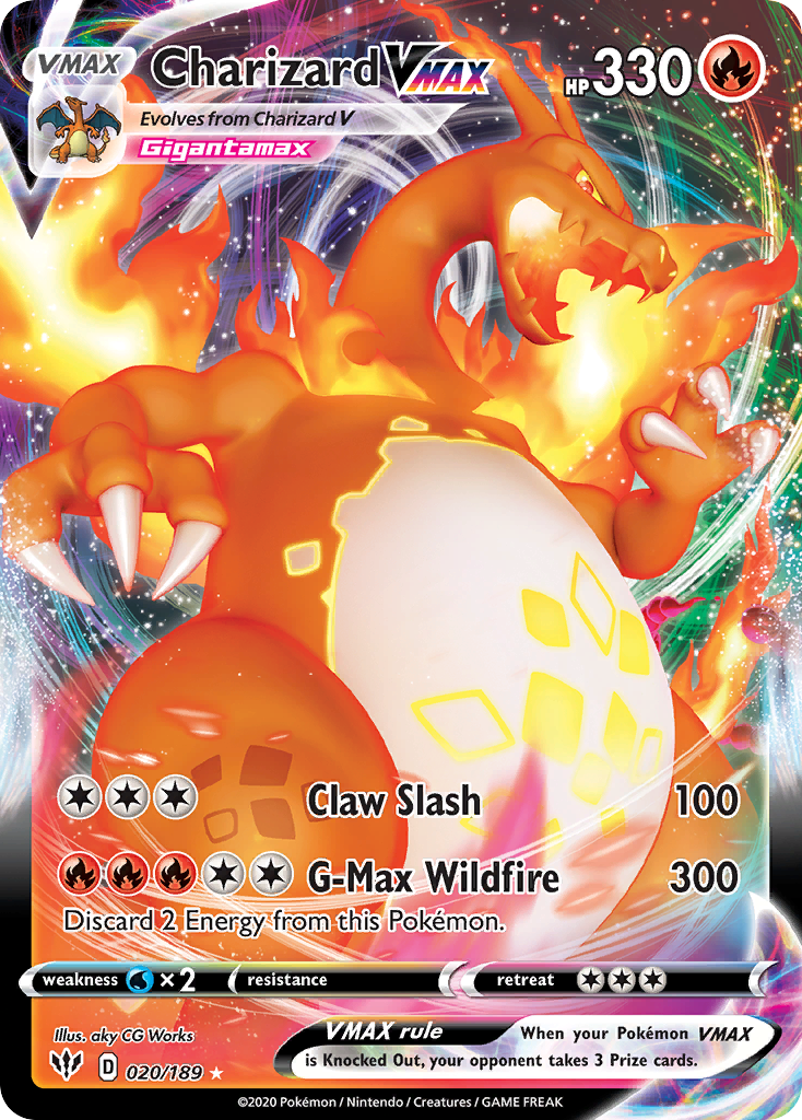 Charizard VMAX - Darkness Ablaze - #20 - Pokemon TCG card