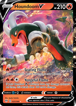 Houndoom V #21 Houndoom V - Darkness Ablaze - #21 - Pokemon TCG card