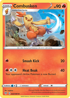 Combusken - Darkness Ablaze - #23 - Pokemon TCG card