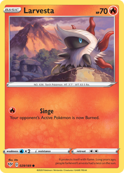 Larvesta #29 Larvesta - Darkness Ablaze - #29 - Pokemon TCG card