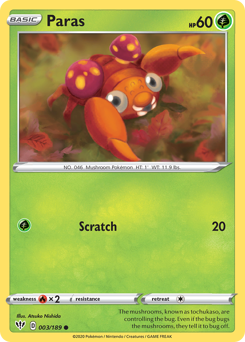 Paras #3 Paras - Darkness Ablaze - #3 - Pokemon TCG card