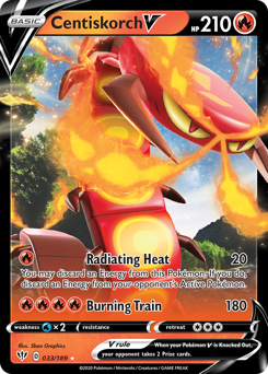Centiskorch V #33 Centiskorch V - Darkness Ablaze - #33 - Pokemon TCG card