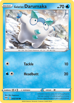 Galarian Darumaka #43 Galarian Darumaka - Darkness Ablaze - #43 - Pokemon TCG card