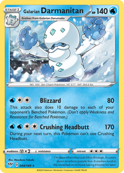 Galarian Darmanitan - Darkness Ablaze - #44 - Pokemon TCG card