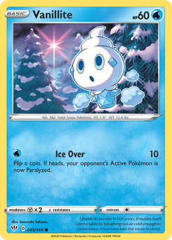 Vanillite - Darkness Ablaze - #45 - Pokemon TCG card