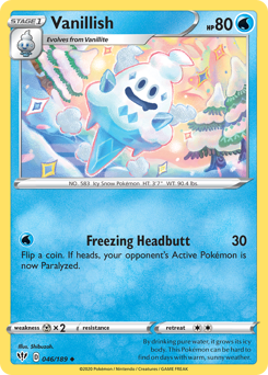 Vanillish - Darkness Ablaze - #46 - Pokemon TCG card