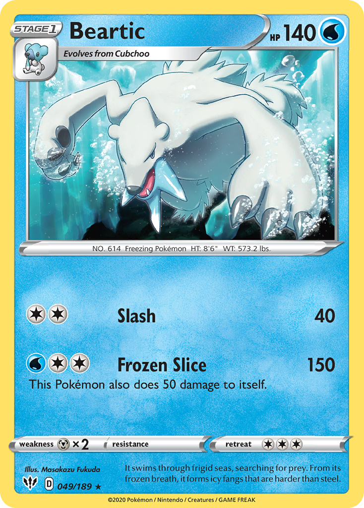 Beartic - Darkness Ablaze - #49 - Pokemon TCG card