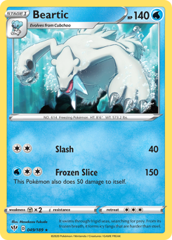 Beartic - Darkness Ablaze - #49 - Pokemon TCG card
