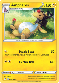 Ampharos #57 Ampharos - Darkness Ablaze - #57 - Pokemon TCG card