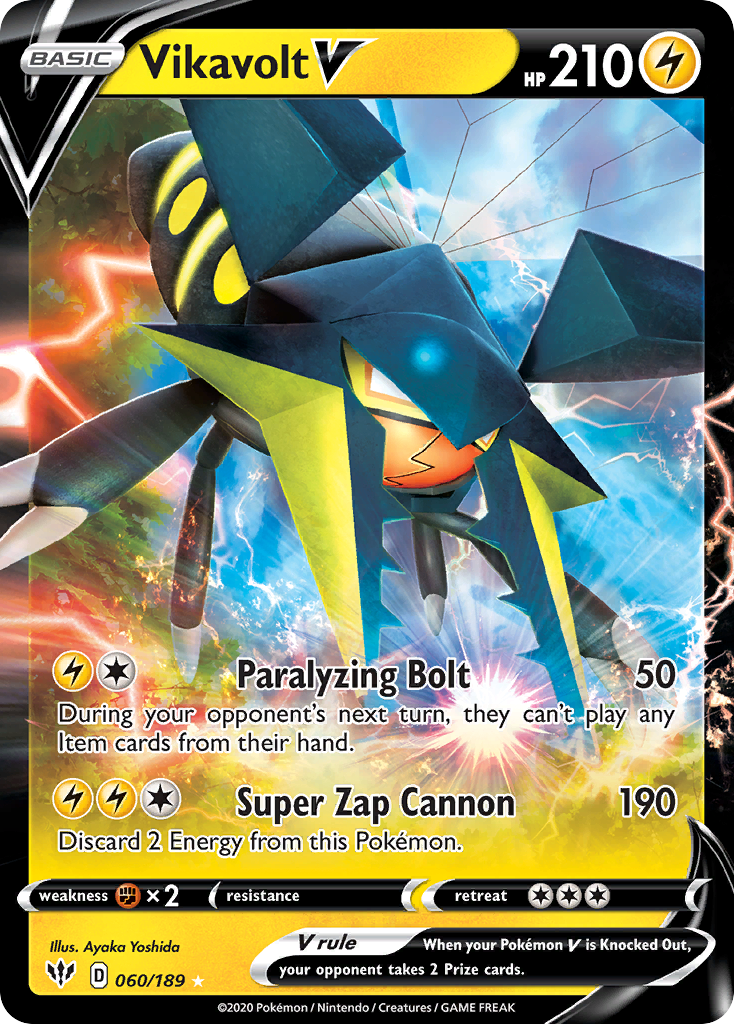 Vikavolt V - Darkness Ablaze - #60 - Pokemon TCG card