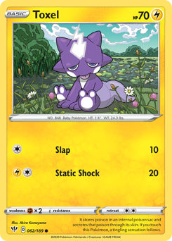 Toxel #62 Toxel - Darkness Ablaze - #62 - Pokemon TCG card
