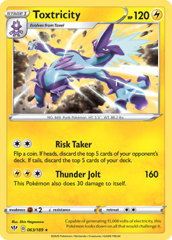 Toxtricity #63 Toxtricity - Darkness Ablaze - #63 - Pokemon TCG card