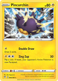 Pincurchin #64 Pincurchin - Darkness Ablaze - #64 - Pokemon TCG card