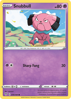 Snubbull - Darkness Ablaze - #70 - Pokemon TCG card