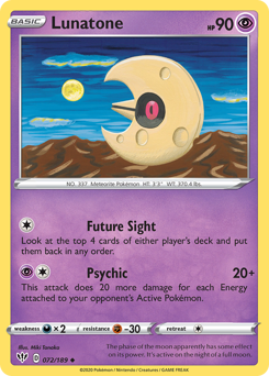Lunatone #72 Lunatone - Darkness Ablaze - #72 - Pokemon TCG card
