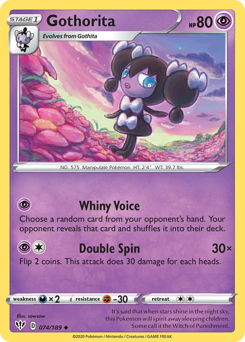 Gothorita - Darkness Ablaze - #74 - Pokemon TCG card
