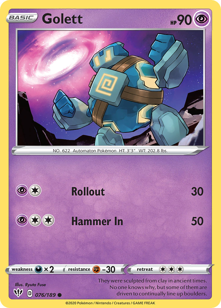 Golett - Darkness Ablaze - #76 - Pokemon TCG card