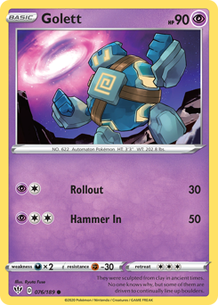 Golett #76 Golett - Darkness Ablaze - #76 - Pokemon TCG card