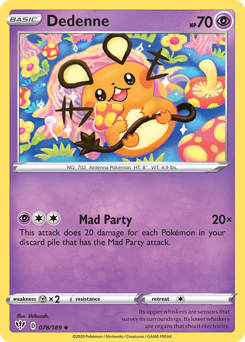 Dedenne #78 Dedenne - Darkness Ablaze - #78 - Pokemon TCG card