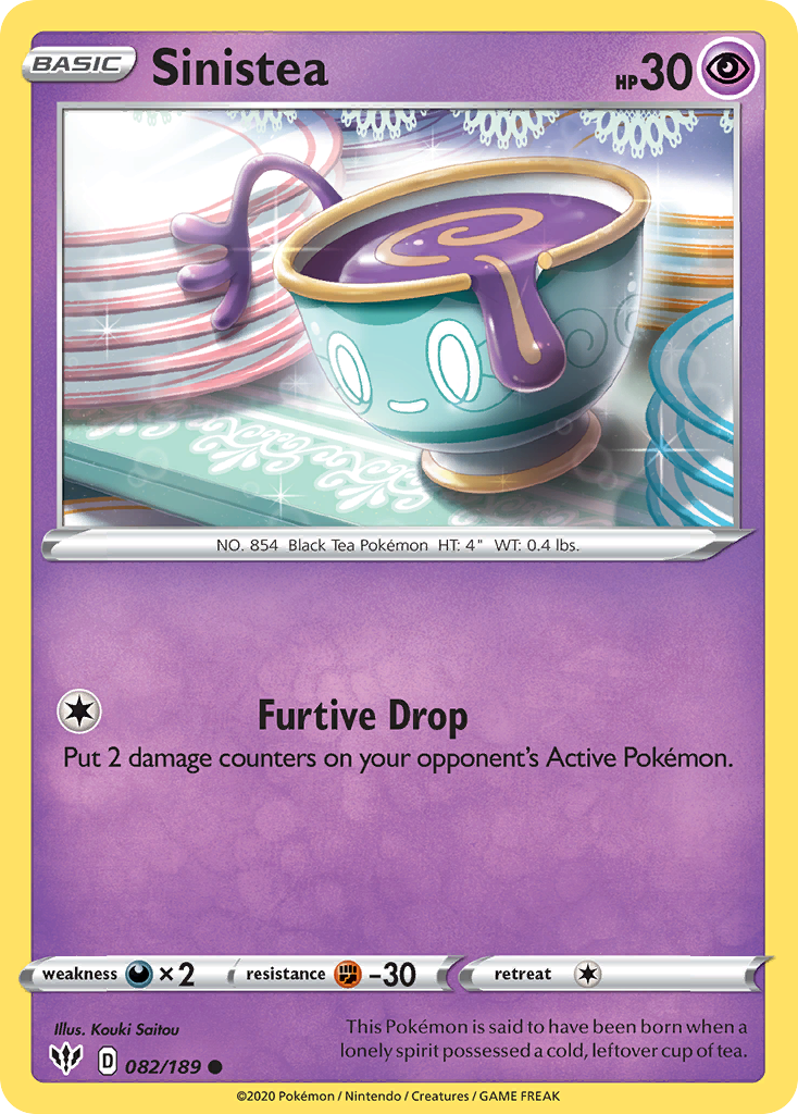 Sinistea - Darkness Ablaze - #82 - Pokemon TCG card