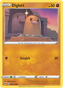 Diglett #84 Diglett - Darkness Ablaze - #84 - Pokemon TCG card