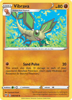 Vibrava #90 Vibrava - Darkness Ablaze - #90 - Pokemon TCG card