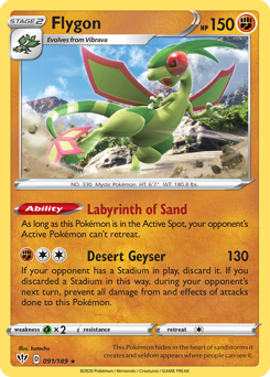Flygon #91 Flygon - Darkness Ablaze - #91 - Pokemon TCG card