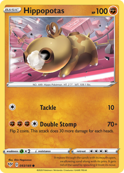 Hippopotas - Darkness Ablaze - #93 - Pokemon TCG card