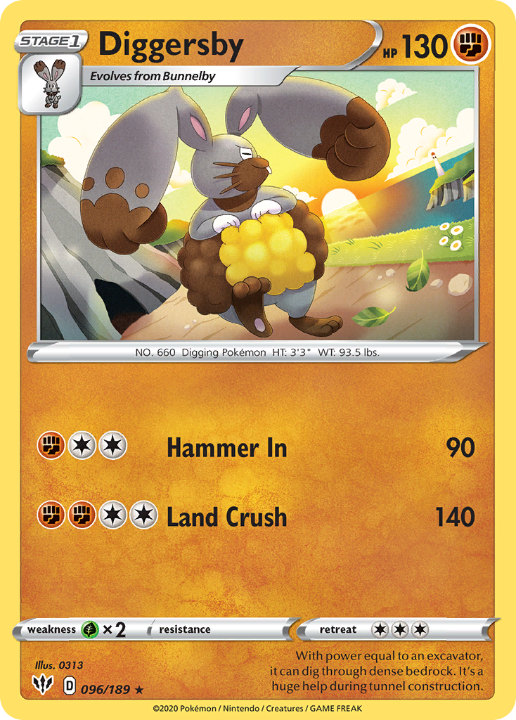 Diggersby - Darkness Ablaze - #96 - Pokemon TCG card