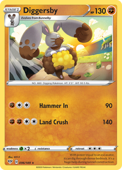 Diggersby #96 Diggersby - Darkness Ablaze - #96 - Pokemon TCG card