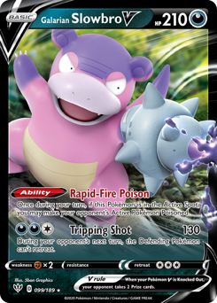Galarian Slowbro V - Darkness Ablaze - #99 - Pokemon TCG card